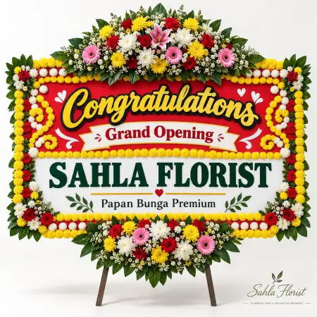 Papan Bunga Ucapan Selamat Warudoyong