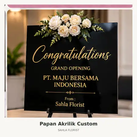 Papan Bunga Akrilik Warudoyong